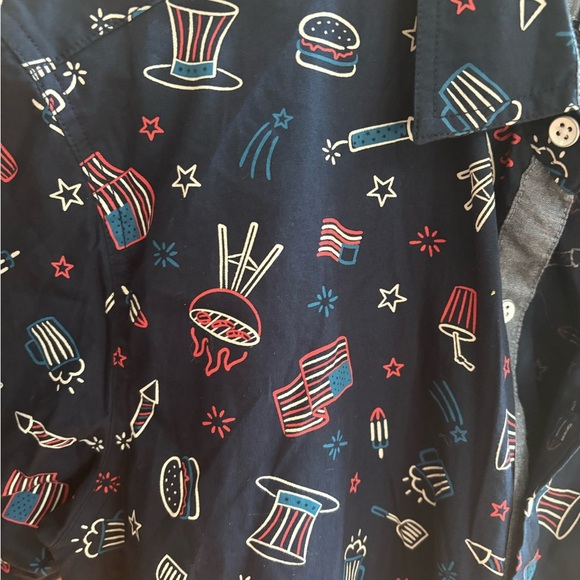 NWT men’s Free Planet patriotic button down shirt XL - Picture 2 of 5